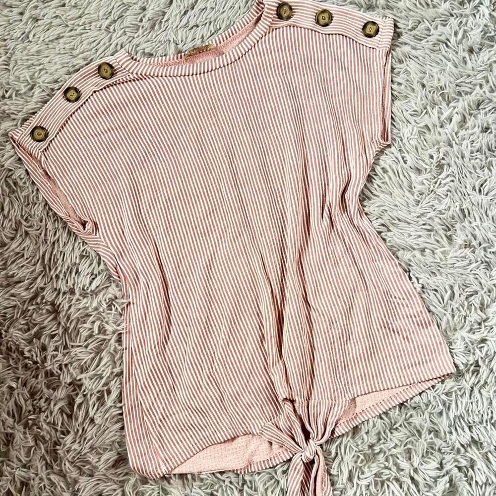 Pink White‎ Cottage core Barbie Coquette Fairy Core Normcore Classic Striped Top